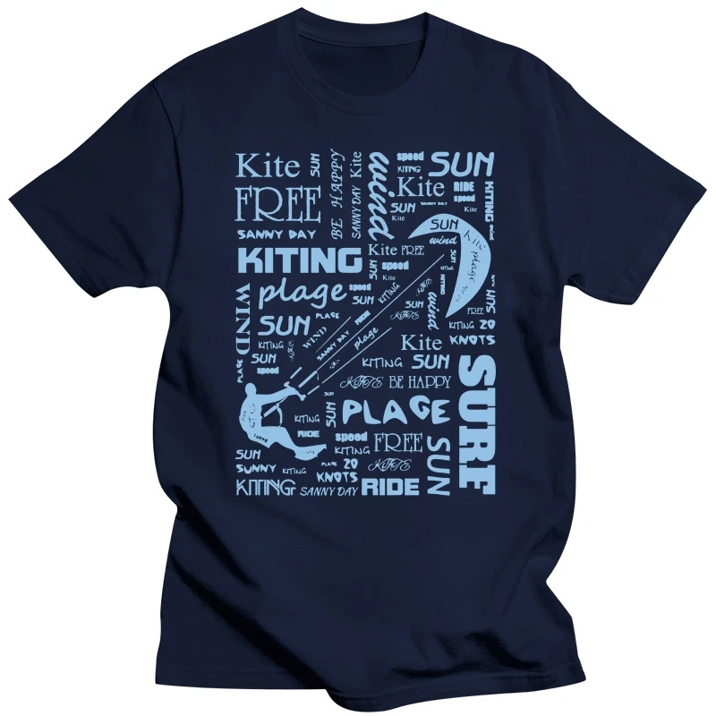 Kitesurfing T Shirt Kite 2020 New Summer Men Hot Sale Fashion Top Tee 100% Cotton Humor Men Crewneck Tee Shirts