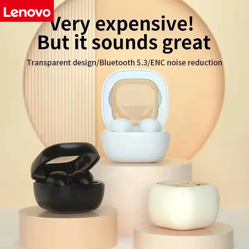 سماعات لينوفو ميني غير مرئية بلوتوث 5.3 سماعة لاسلكية تعمل بالبلوتوث سماعات HIFI ستيريو للحد من الضوضاء مع ميكروفونات #5