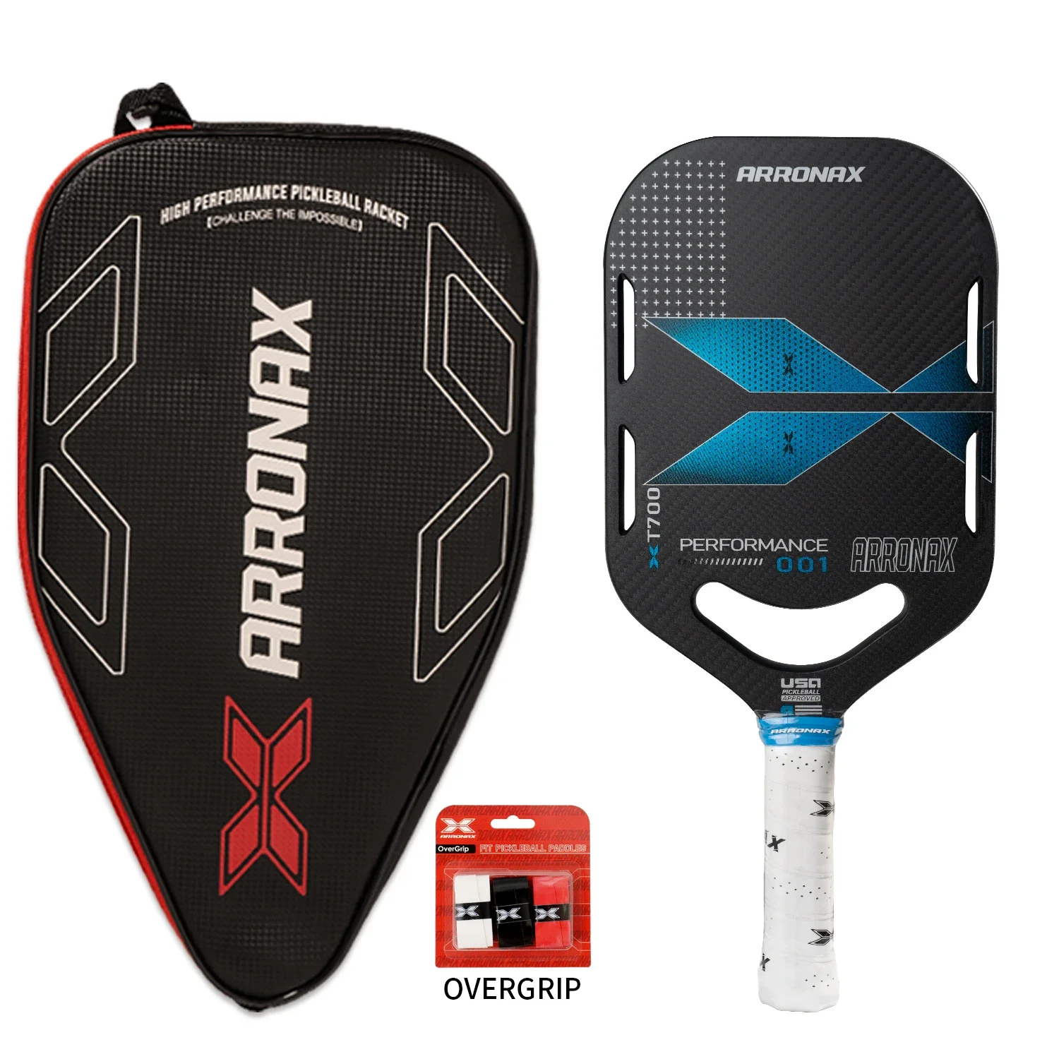 ARRONAX Thermoformed Pickleball Paddle Carbon Fiber USAPA Approved Pickleball Set Sports Outdoor Tennis Racket Cricket Ball