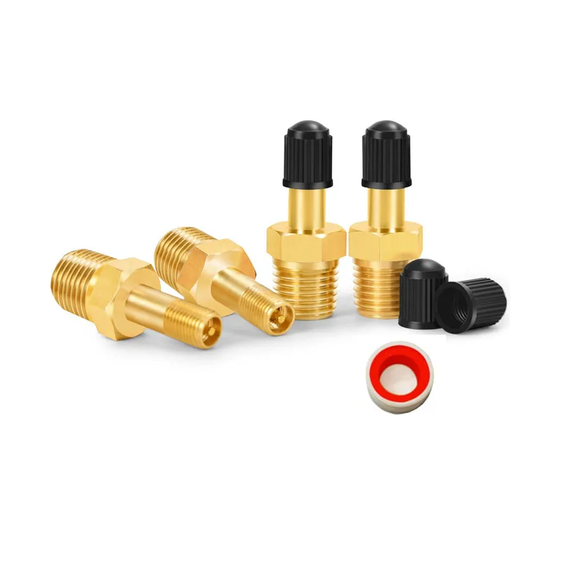 

1/4" NPT Tank Valve, Anti-Corrosion Brass Schrader Valve With Air Compressor Tanks Hardware tank valve cap