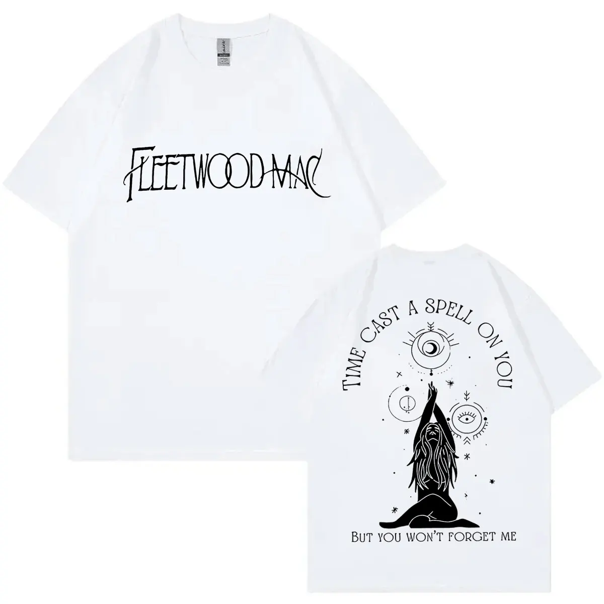 Fleetwood Mac Band Tour 2024 Double Sided Graphic T Shirts Fashion Trend Vintage T-shirts Men Women Rock Hip Hop Oversized Tees