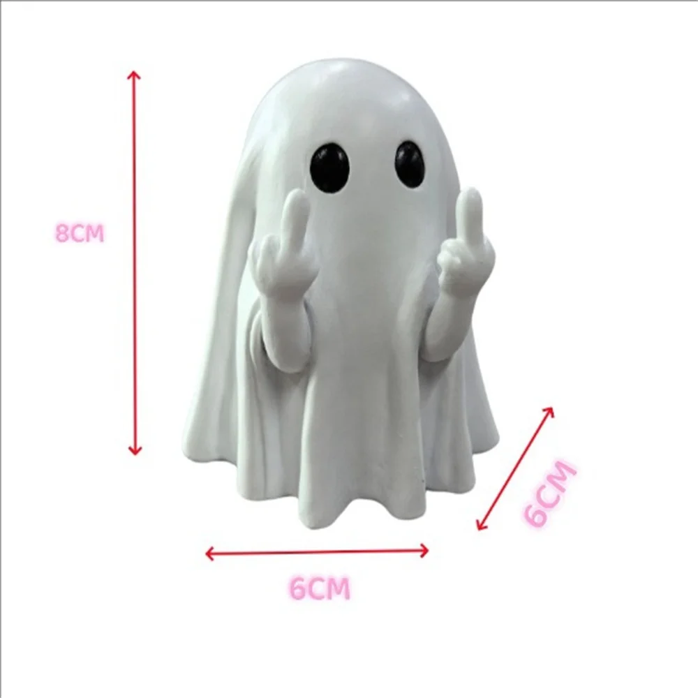 Grensoverschrijdende nieuwe middelvinger Leuke Ghost Halloween middelvinger ghost hars ambachtelijke ornament