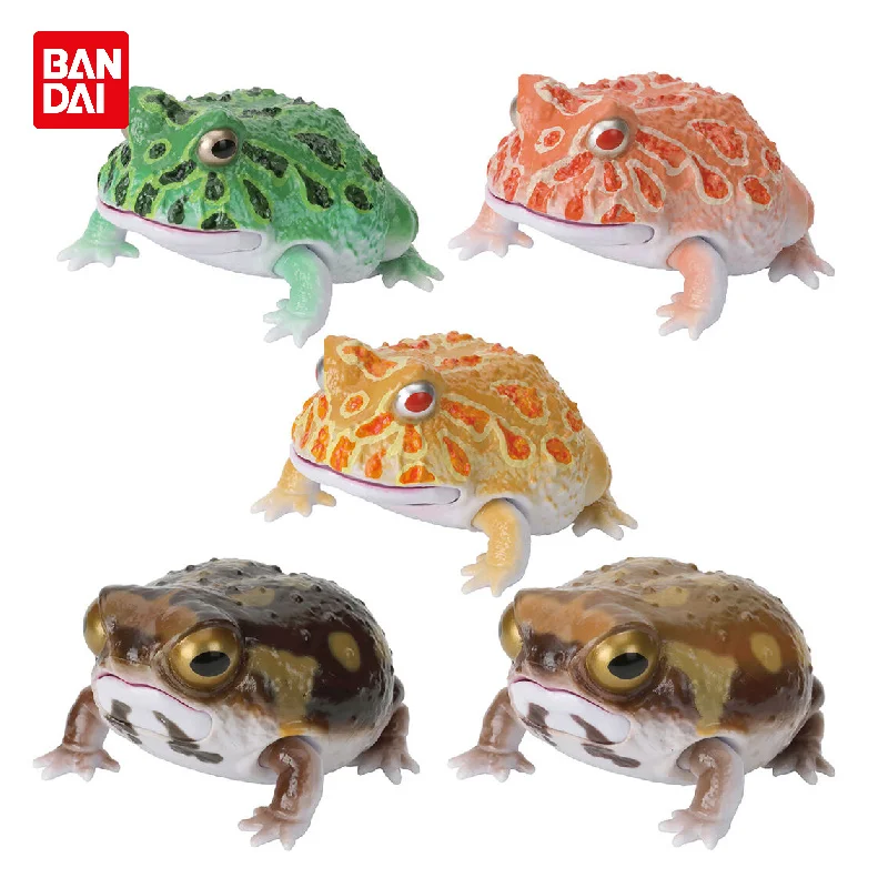 Bandai Gashapon ของแท้ 'ภาพประกอบทางชีวภาพ' Series - Horned Frog, Short-Headed Frog & Bread Frog Figures (Collectible Na