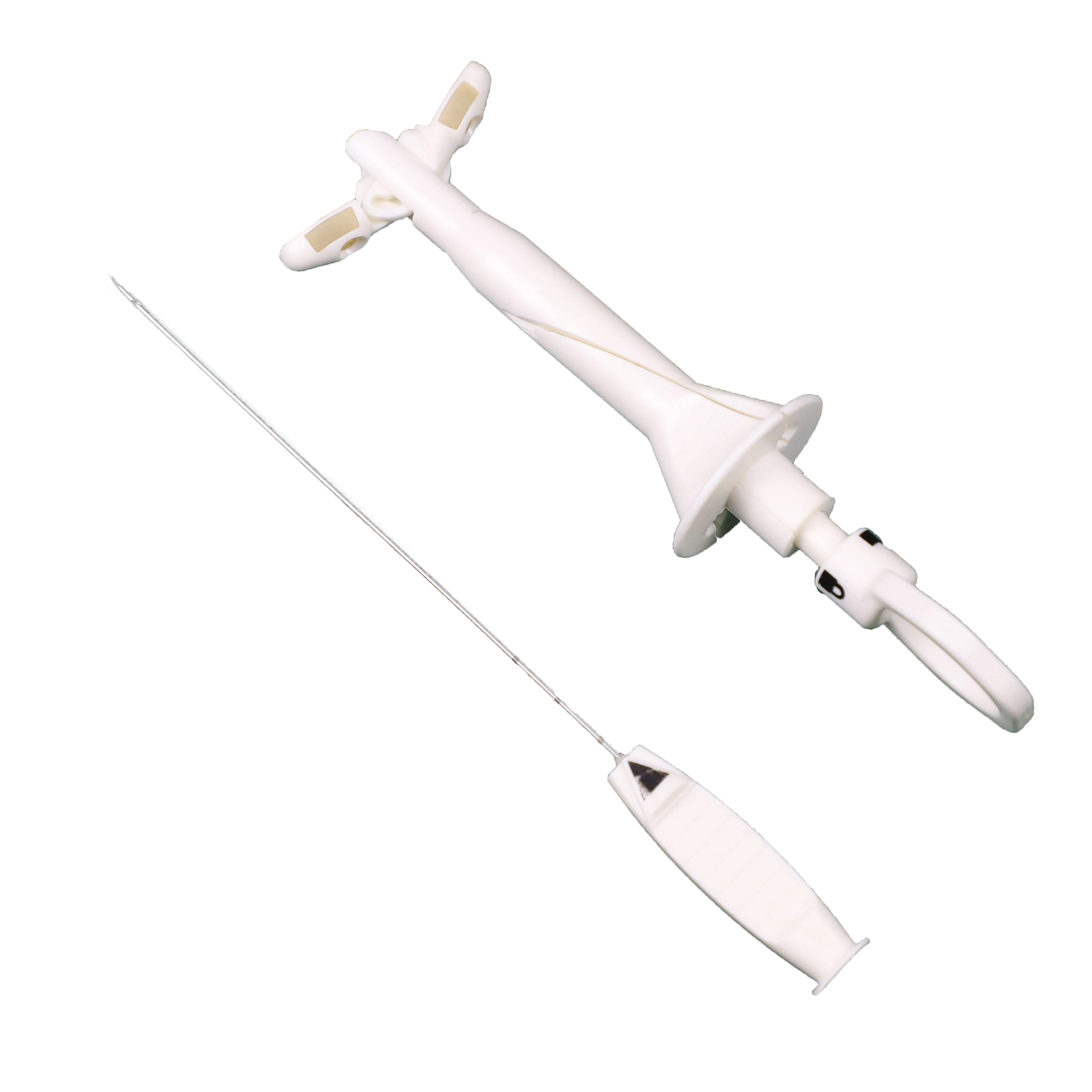 Disposable Fascial Closure  with Wings and Silicone Pad and Leading