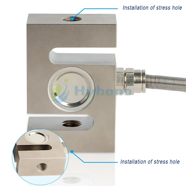 5t S-نوع قياس القوة تحميل خلية استشعار الضغط للكشف عن التوتر والضغط