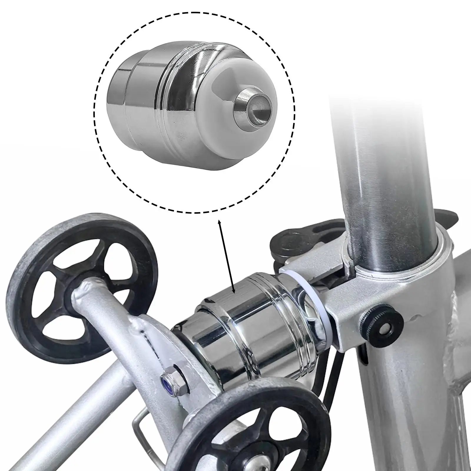 

Bike Shock Absorption System Sturdy Aluminum Alloy Lightweight Bike Suspension System for Mtn Mountain Bike Folding Bike Scooter