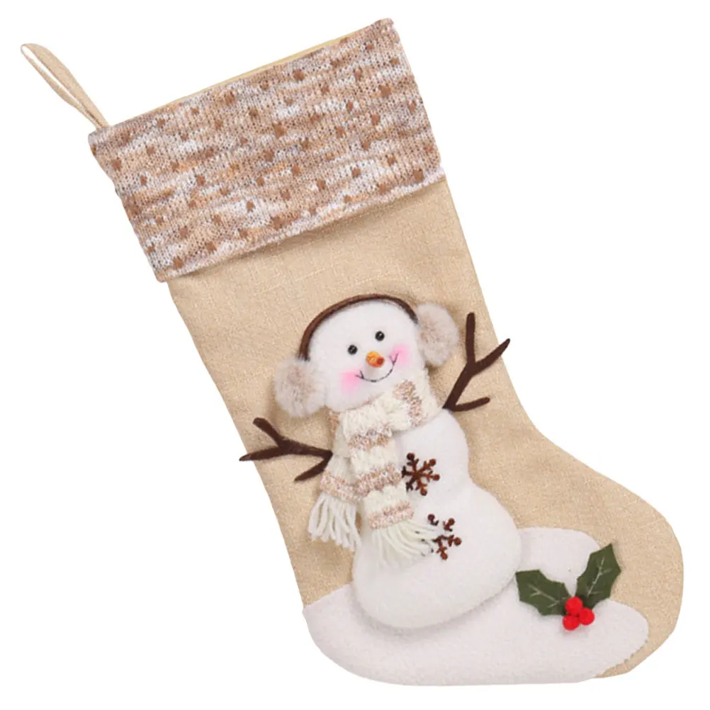 

Christmas Stockings Large Capacity Cloth Sock Gift Bags Hanging Decor Tree naments Holiday Stockings Christmas Decorations