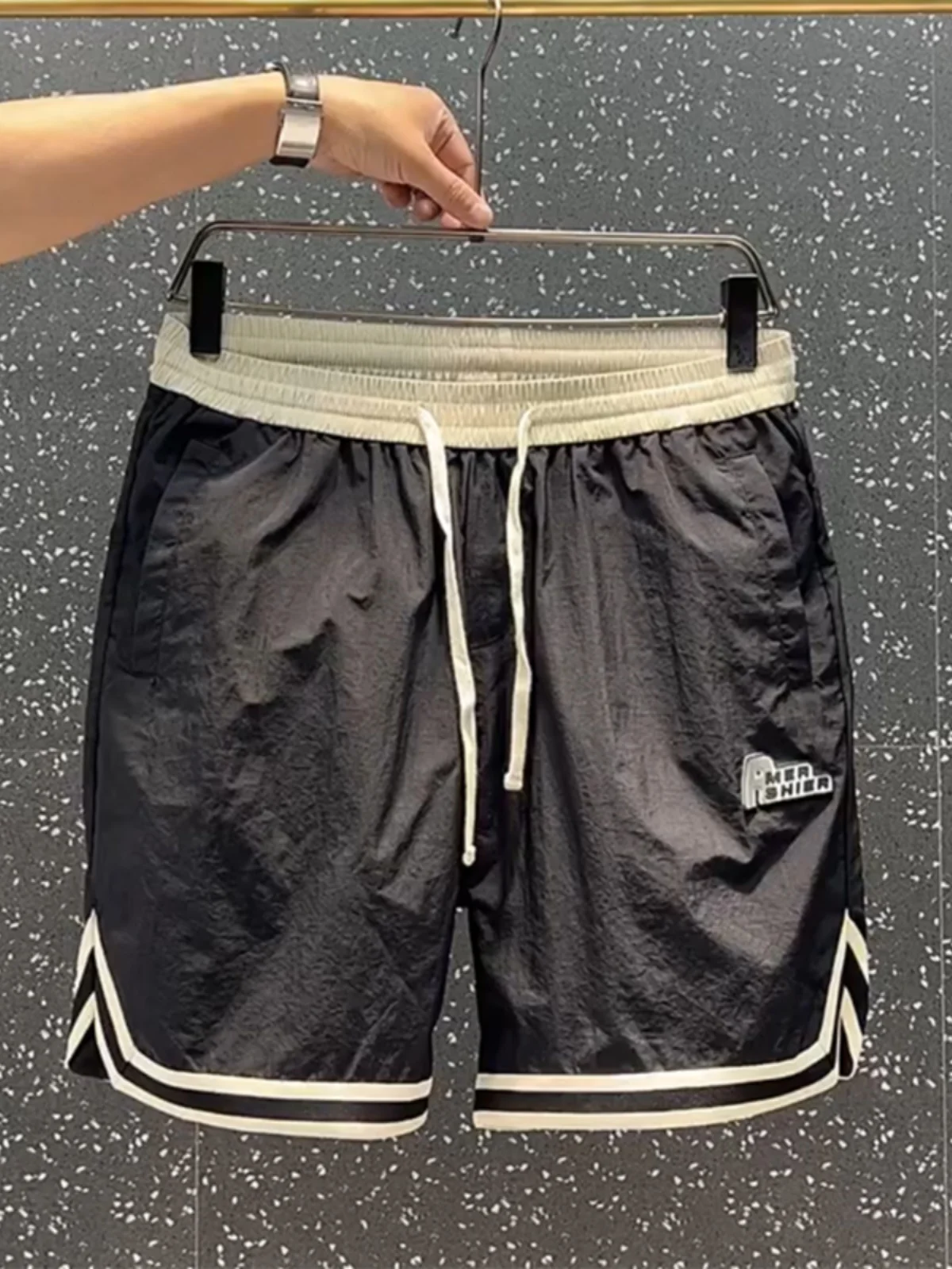 

Мужские летние шорты Qui Dry: модные, прямые, тонкие, спортивные, пляжные, повседневные брюки для активного отдыха, свободный крой