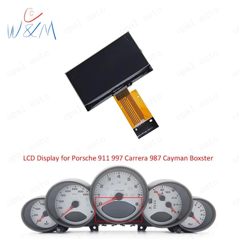 Instrument Cluster LCD Display for Porsche 911 997 Carrera 987 Cayman Boxster Speedometer Dashboard Screen Pixel Repair