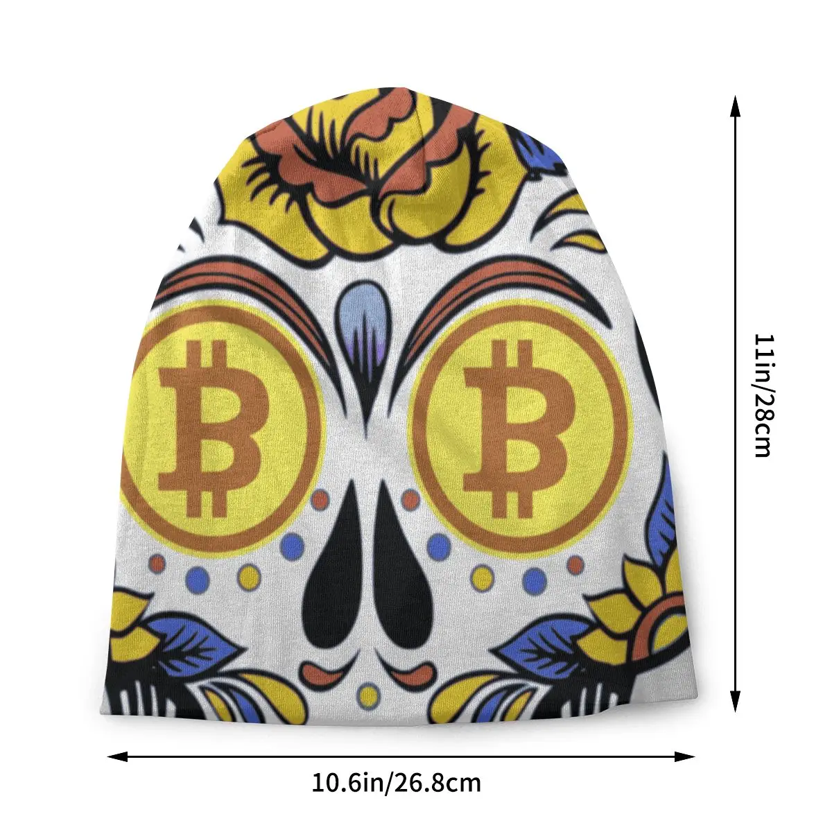 Custom Bitcoin Crypto Toiletry Bag Women Btc Cryptocurrency Skull Makeup Cosmetic Organizer Ladies Beauty Storage Dopp Kit Box