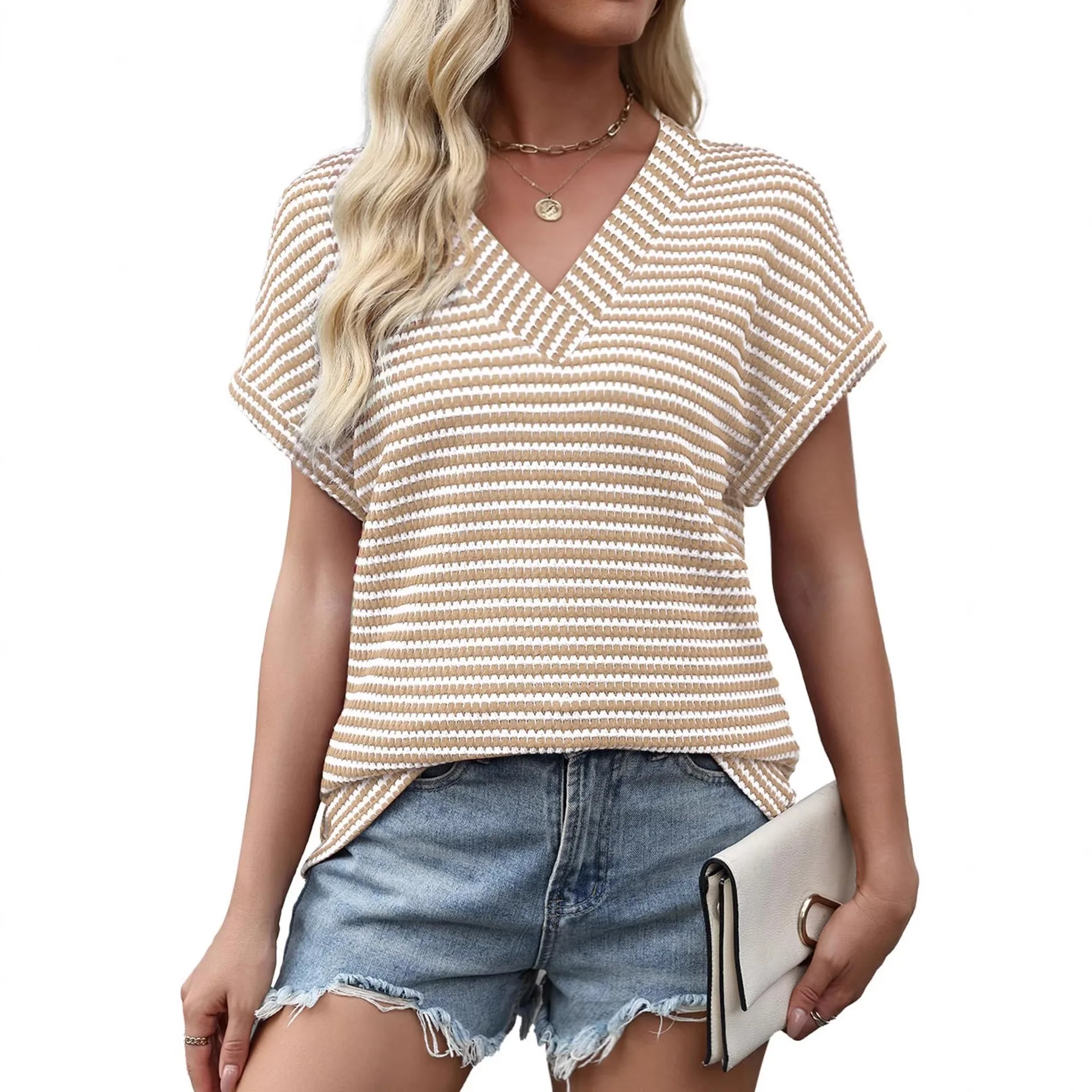 

Casual Loose Striped Blouses For Women Fashion 2026 Summer Vintage Women's Oversized Shirts And Blouses Elegant Youth Female Top