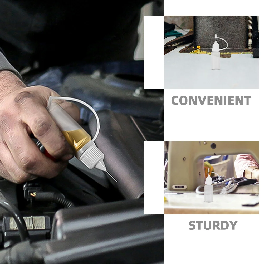 10 قطعة زجاجات ضغط الإبرة البلاستيك طرف مدبب قضيب سائل دقيق للزيت الغراء الحرفية قطارة مانعة للتسرب تصميم مدمج