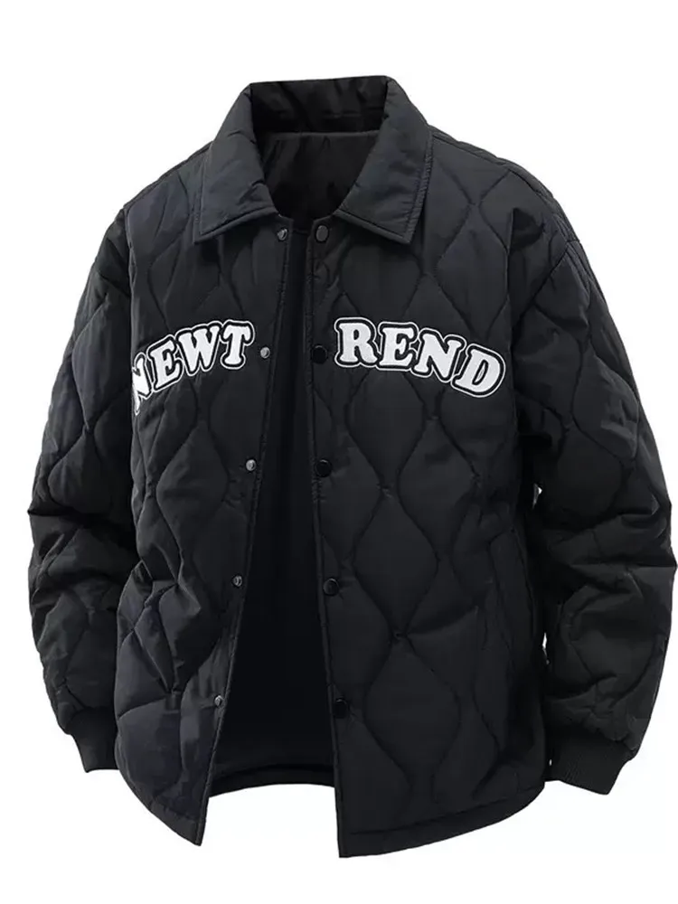 Giacca invernale di nuova tendenza della moda americana retrò spessa giacca di cotone calda da uomo casual sportiva allentata più giacca di alta qualità di grandi dimensioni