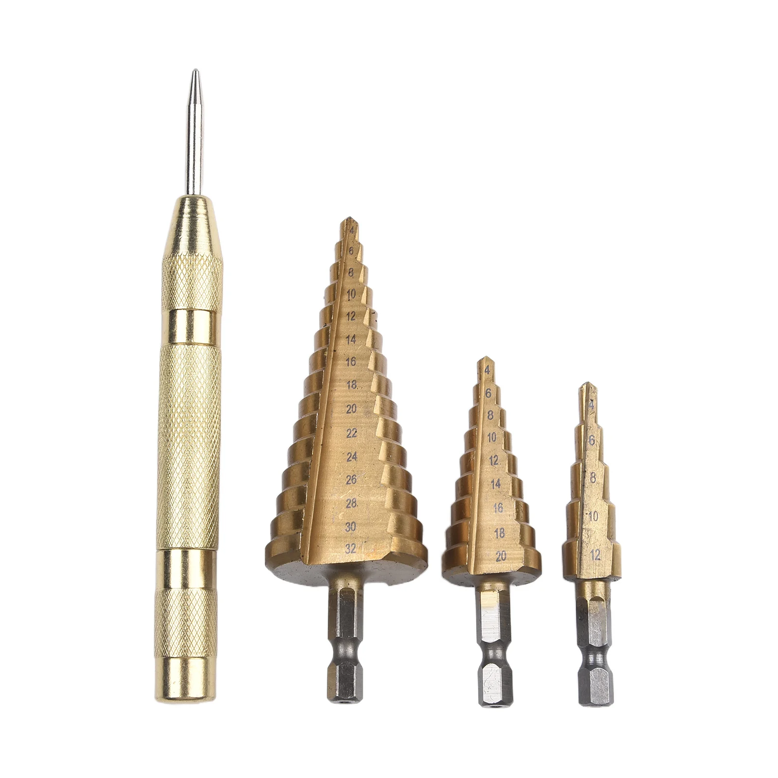 Quantity Hole Cutter Straight Spiral Groove Step Drill Bit Cleaner Cuts Round Holes Depth Diameter Sided Shanks Design