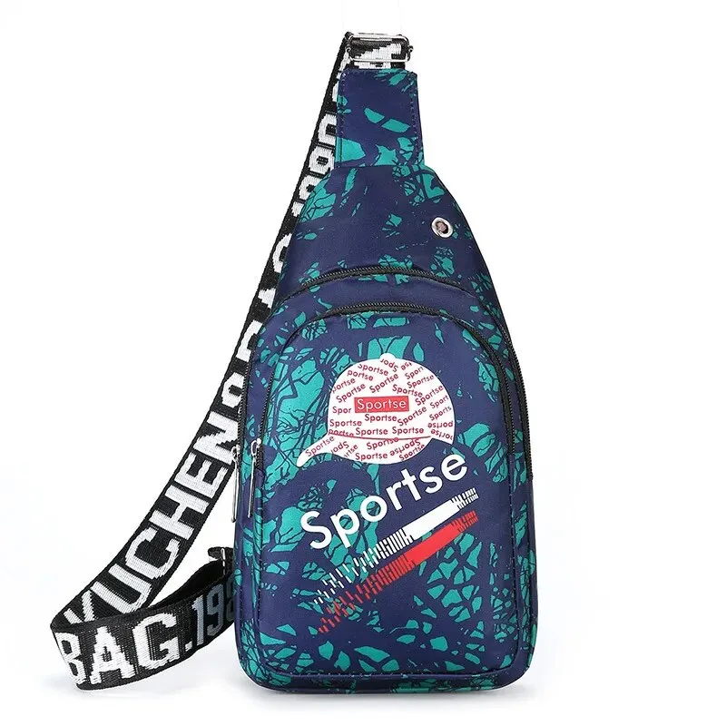 

Rilibegan Men Crossbody Bag Leisure Single Shoulder Sports Chestbag Oxford Men Chest Bag Multifuctional Storage Bags