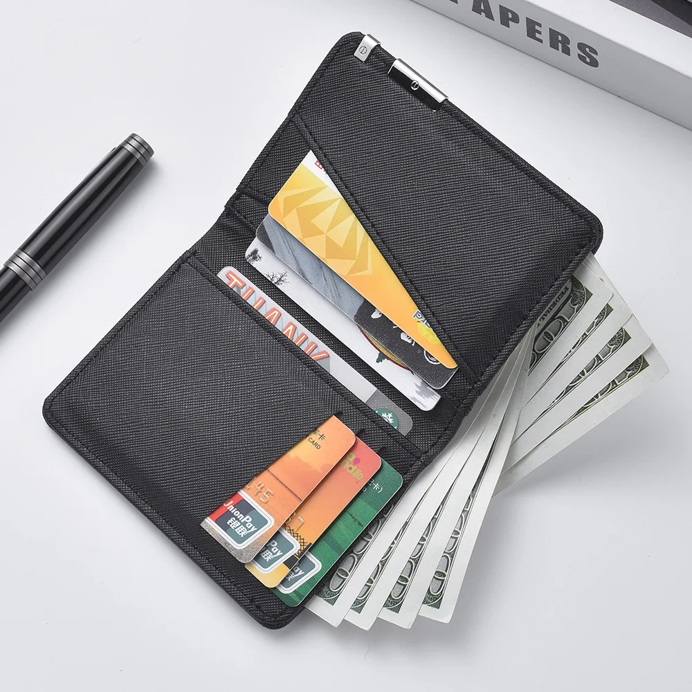 Men's Mini Ultra-Thin Vertical Style Short Wallet with Multiple Card Slots Credit Card Holder Youth Compact Wallet