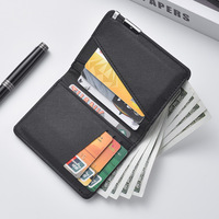 Men's Mini Ultra-Thin Vertical Style Short Wallet with Multiple Card Slots Credit Card Holder Youth Compact Wallet