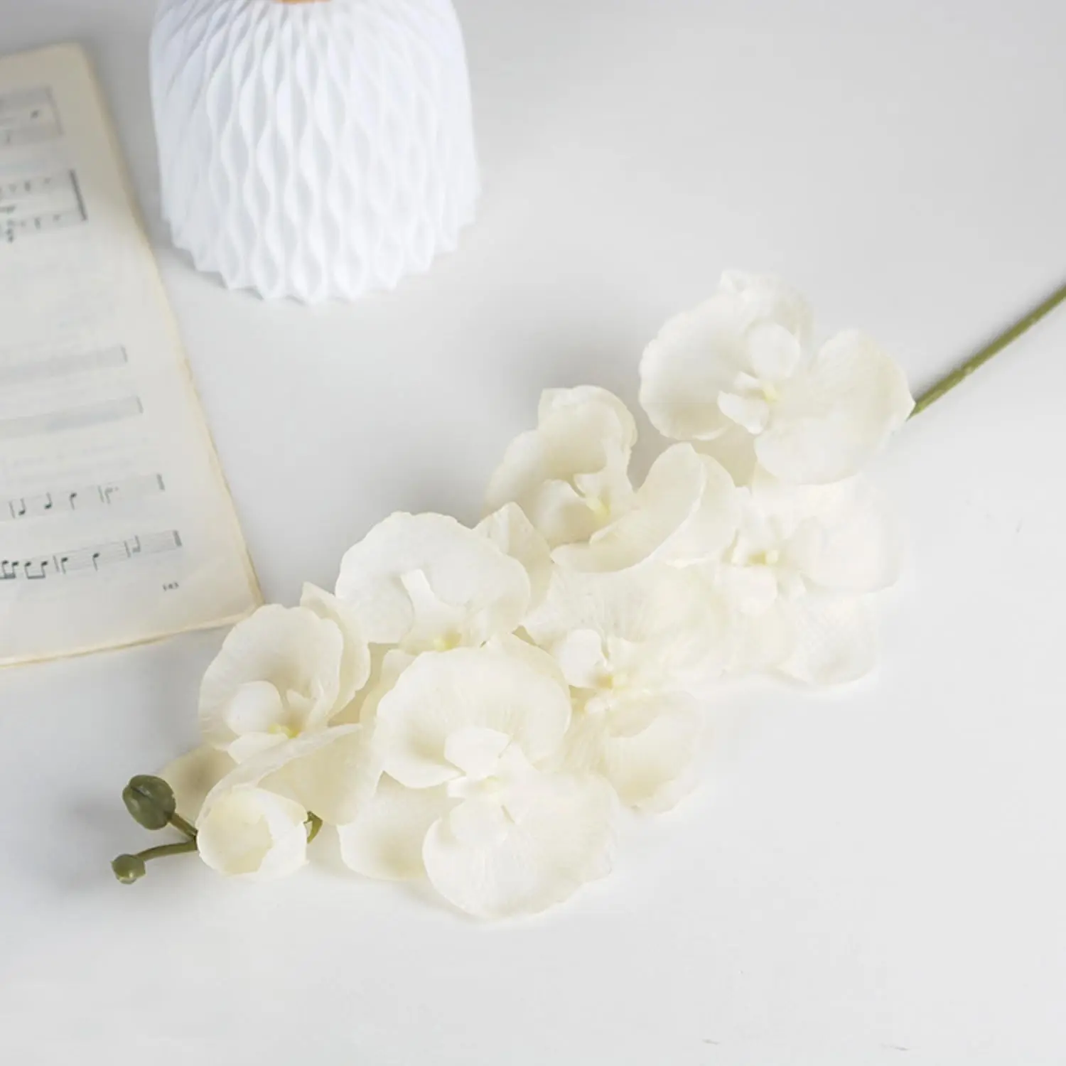 1/3 Stück 3D Künstliche Blumen Zweig Seiden-Schmetterlingsorchidee Heimdekoration für Vase und Tisch Hochzeit Outdoor Garten Brautstrauß Kranz Geschenk – Detail 17