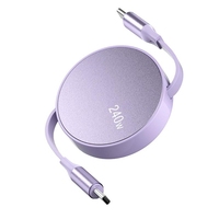 W89C PD240W Fast Charging Cable for Cellphone Type C Quick Retractable USB C