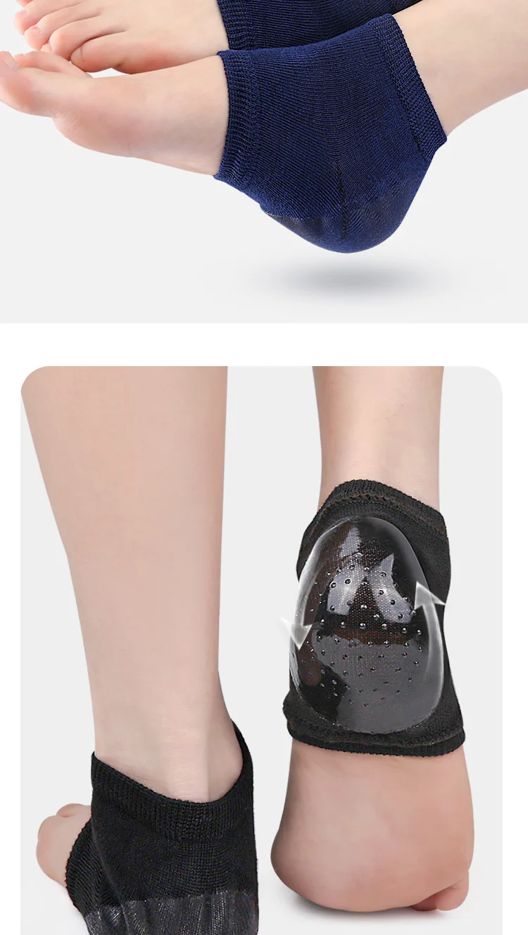 Fersenschützer, Gel-Fersenschützer, Anti-Riss-Fußpflege, halbe Socken, Unisex-Fußpflegepads, 2 Stück/4 Stück. – Detail 5