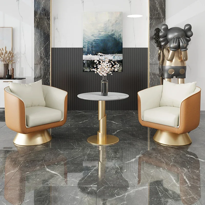 Hotel Vanity Accent Armchair Vanity Salon Makeup Lounge Leather Luxury Swivel Chairs Minimalist Chaise Lounges Outdoor Furniture