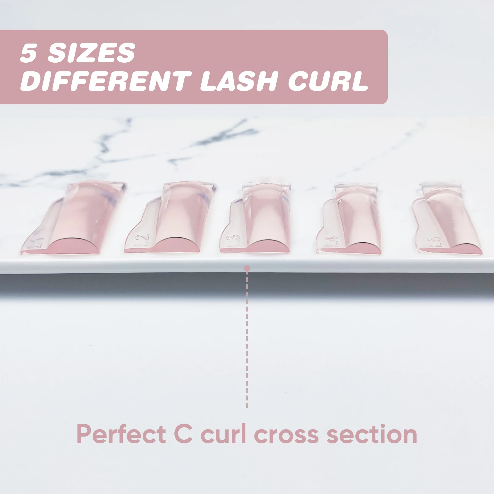 Libeauty 5 Pairs Silicone Eyelash Perming Lash Lift Pad Lifting Eyelash Curler Eeyelash Curling Iron Accessories Makeup Tools