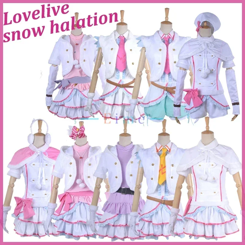 Anime Love Live Snow Halation Cosplay Costumes Halloween Carnival Uniform Women Winter Outfits Lolita Style Custom Made