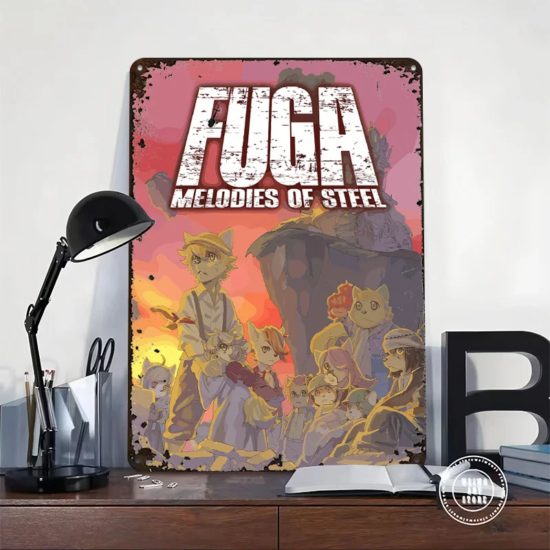 Fuga: Melodies of Steel Game Cover Printing Poster Customized Retro Wall Art Vintage Metal Signs for Mancave Interior Home Decor