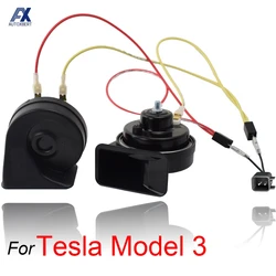Snail type Horn For Tesla Model 3 2017 2018 2019 2020 12V 110-125db Loud Car Horn 410/510Hz Twin Tone Waterproof Auto Horns