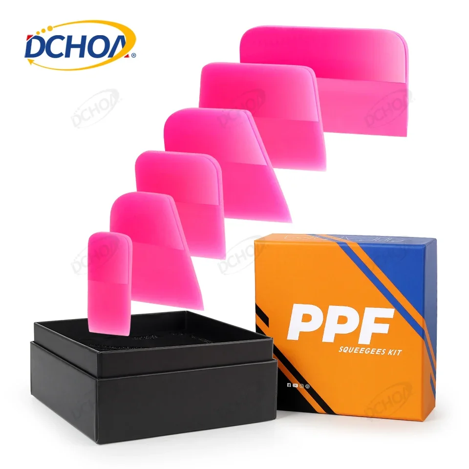DCHOA Soft Rubber Squeegee for PPF Window Tint Vinyl Wrap Film Installation Water Removal Cleaning Scraper Traceless Car Tool