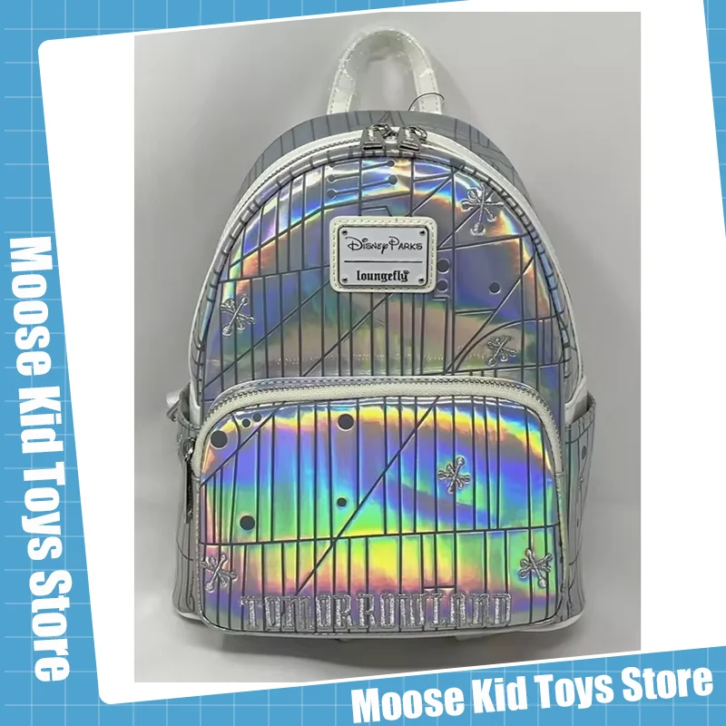 2024 Loungefly Disney Park Tv Movie Exclusive Mini Rucksack Tomorrowland Silver Sequin Backpack Student Backpack Kids Gift