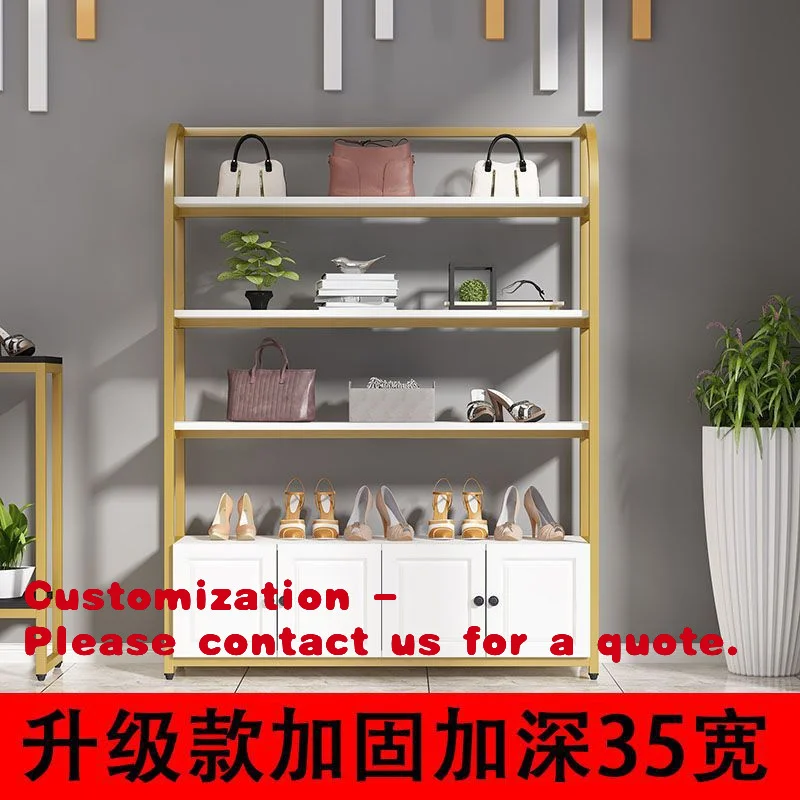 

Customize.Mall Display Multi-layer Shoe Rack Floor-standing Shoe Store Shelf Clothing Store Shoe Cabinet Bag Rack