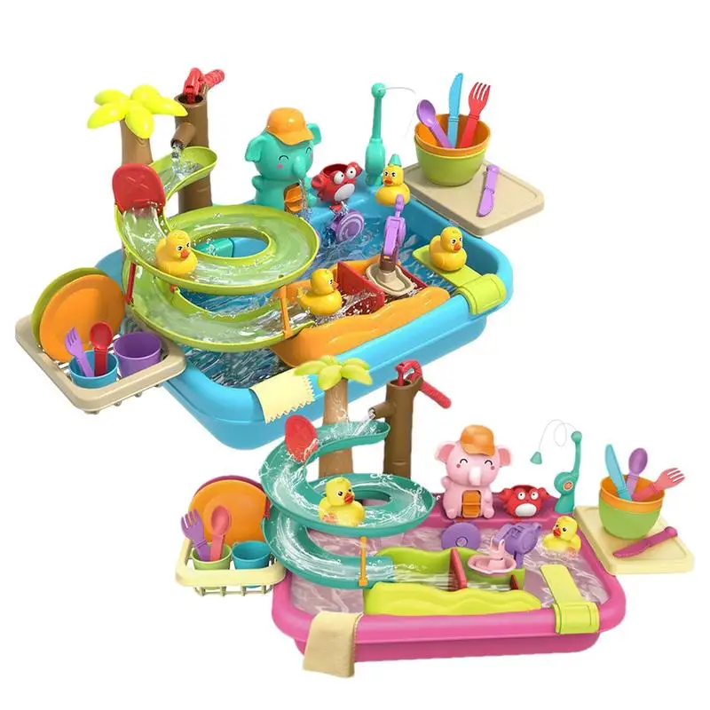 Kitchen Sink Toys 4-in-1 Dishwasher & Pool Floating & Fishing Toys Pool Floating & Fishing Toys Dishwasher Playing Toy With