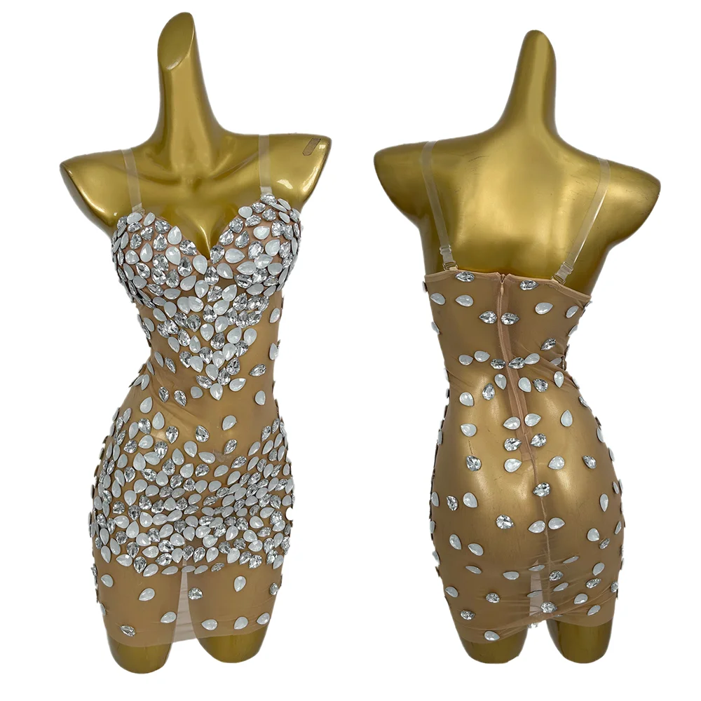 

Сексуальное платье для ночного клуба с v-образным вырезом и стразами, женское вечернее платье, наряд для вечеринки, женское прозрачное мини-вечернее коктейльное платье-футляр