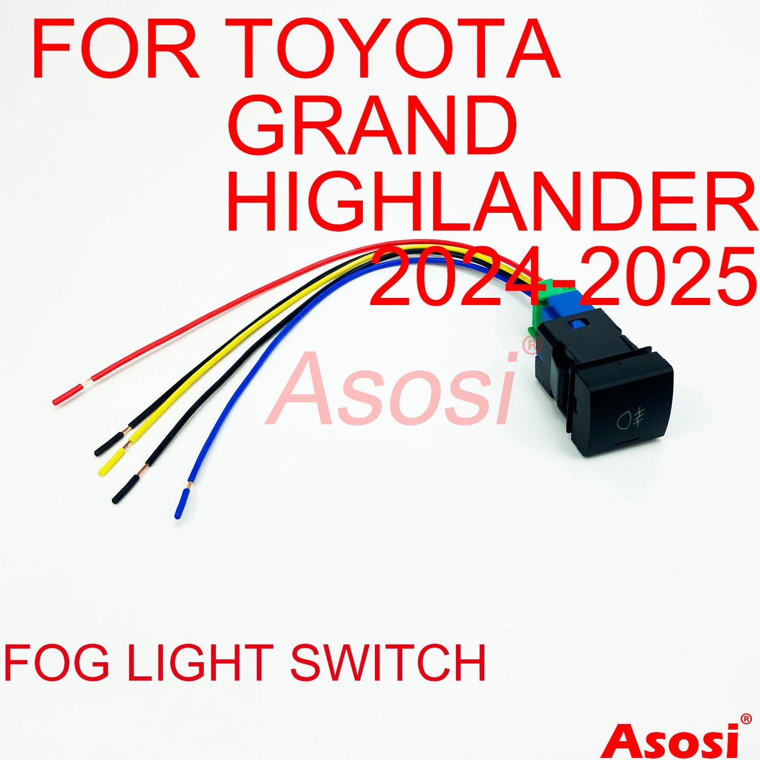 

Push Button Front Fog Light Switch For Toyota Grand Highlander 2024-2025 /RAV4 2019-2024 w/LED Background Indicator Lights