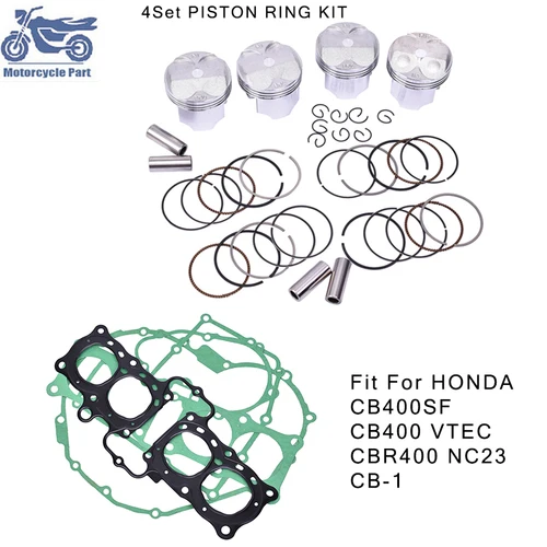Juego de juntas de reparación de motocicleta, Kit de anillos de pistón para HONDA CB400SF, CB400, VTEC, CBR 400, CBR400, CBR4 00, NC23, CB-1