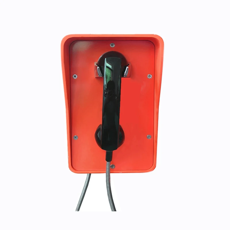 Instock Red Outdoor Orange Rugged PSTN Wall Mount Fire SIP POE Telephone Set IP Weatherproof  GSM 4G SOS Hotline Marine Phone