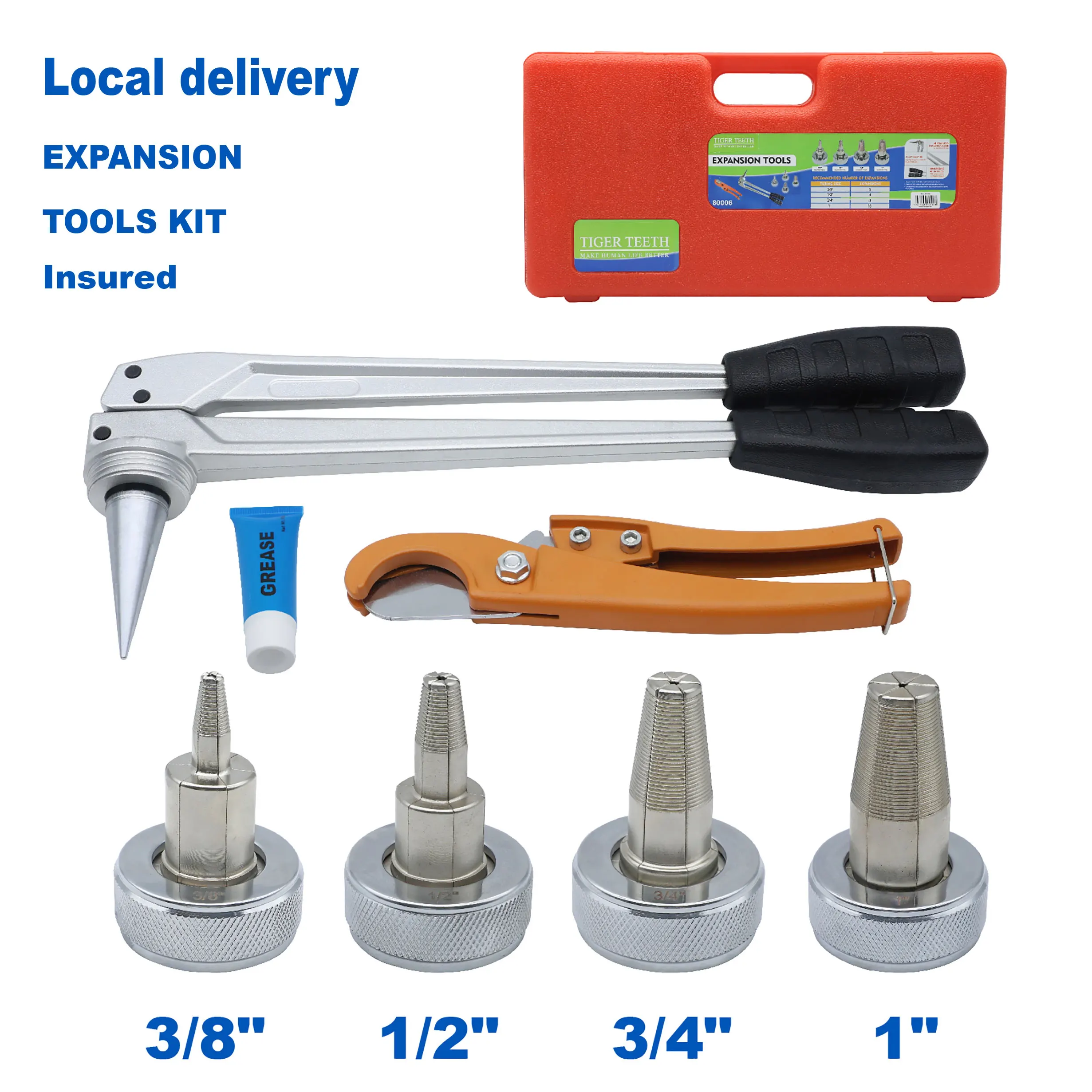 

TIGER TEETH PEX-A Pipe Manual Expander Tools Kit; 1 Pcs/case; 80006