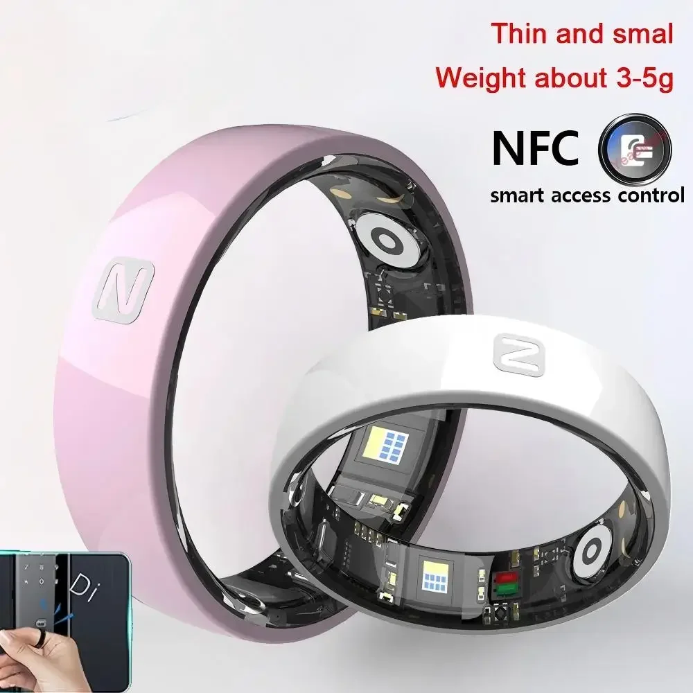 NFC Access Control Smart Ring Multifunction 5 ATM Waterproof Ceramic Heart Rate Blood Oxygen Monitoring For Men Women Smartring
