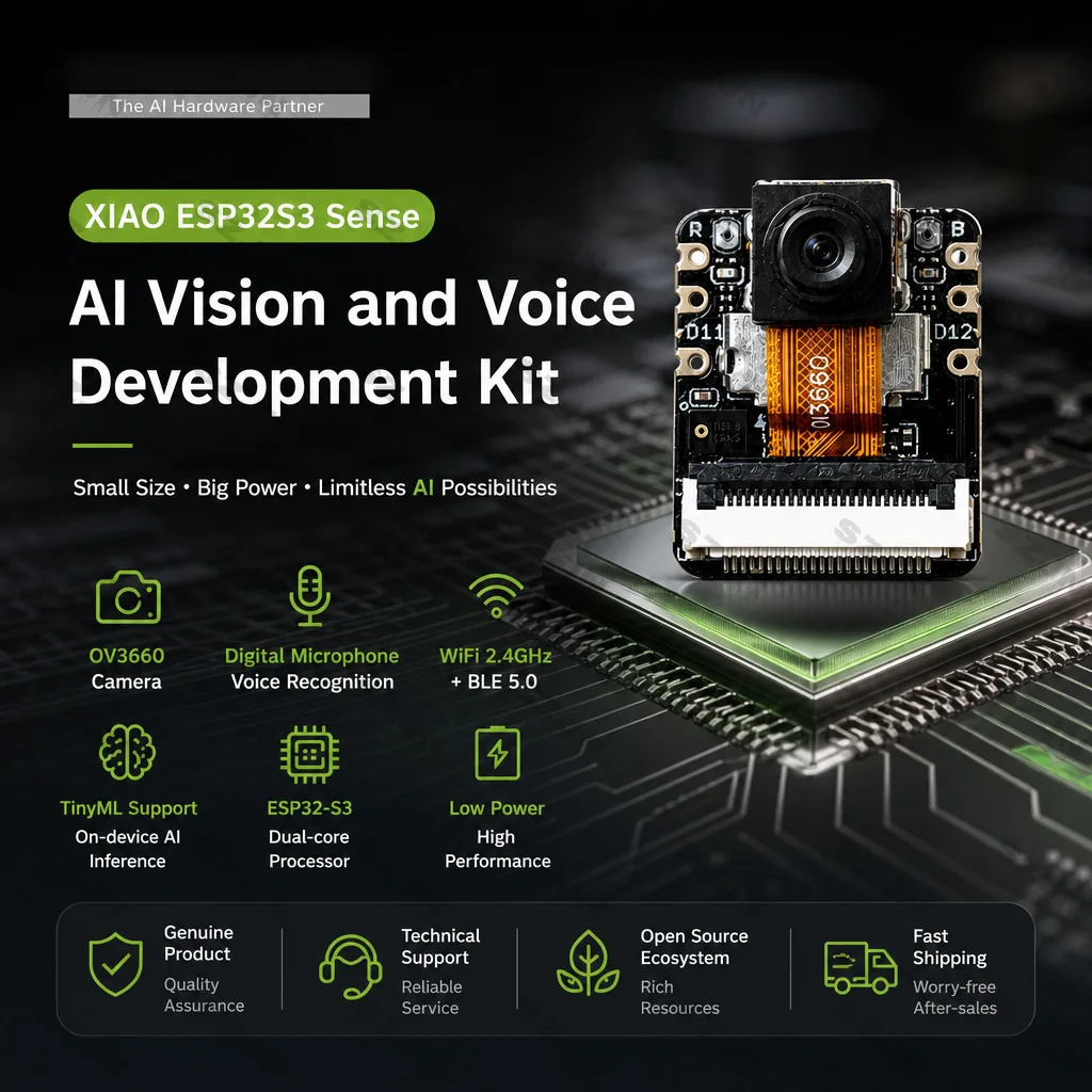 Seeed Studio XIAO ESP32-S3 Sense AI Vision Development Board Camera WiFi Bluetooth 8MB PSRAM 8MB Flash Microphone microSD