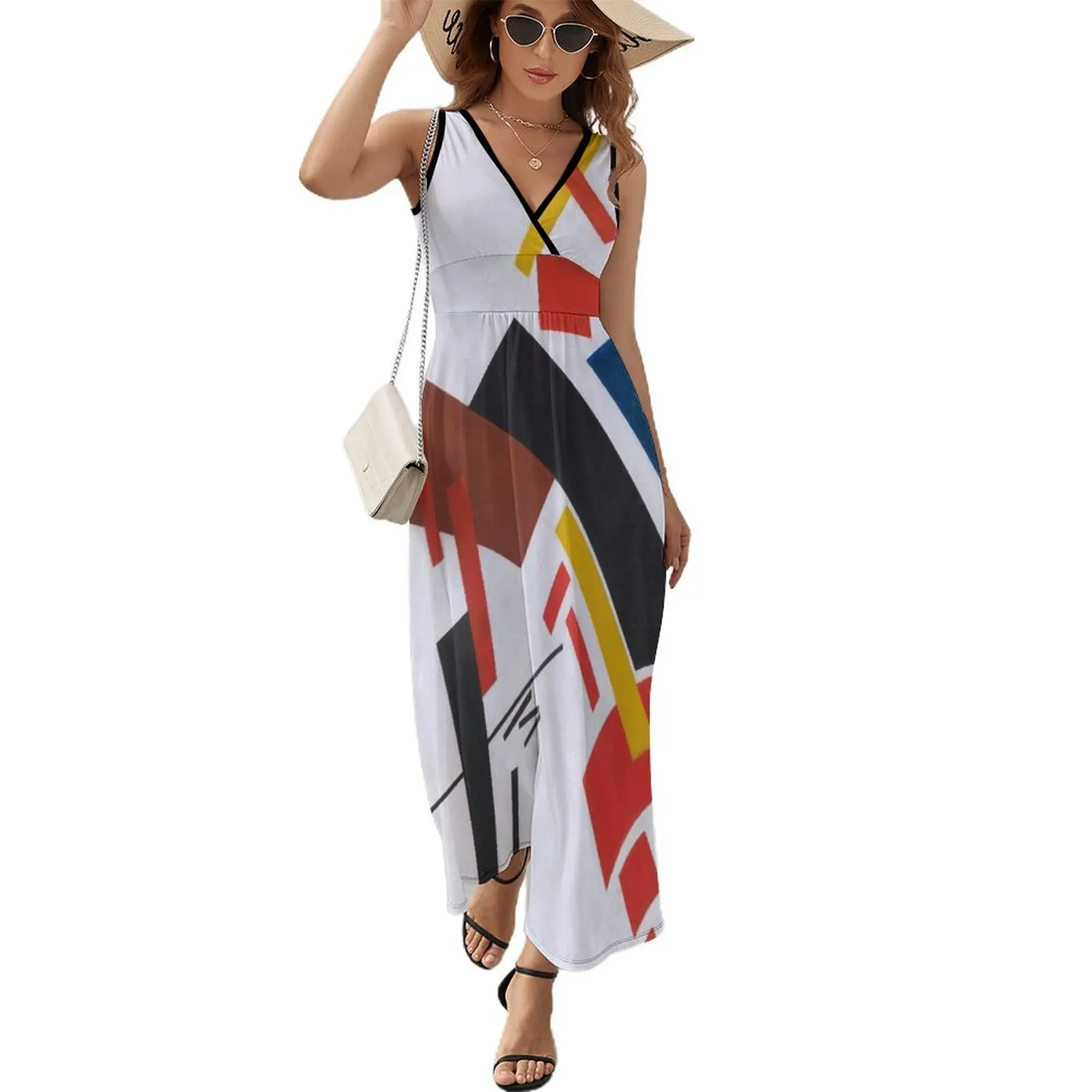 

Kazimir Malevich - House under Construction Sleeveless Dress Womens dresses luxury woman evening dress