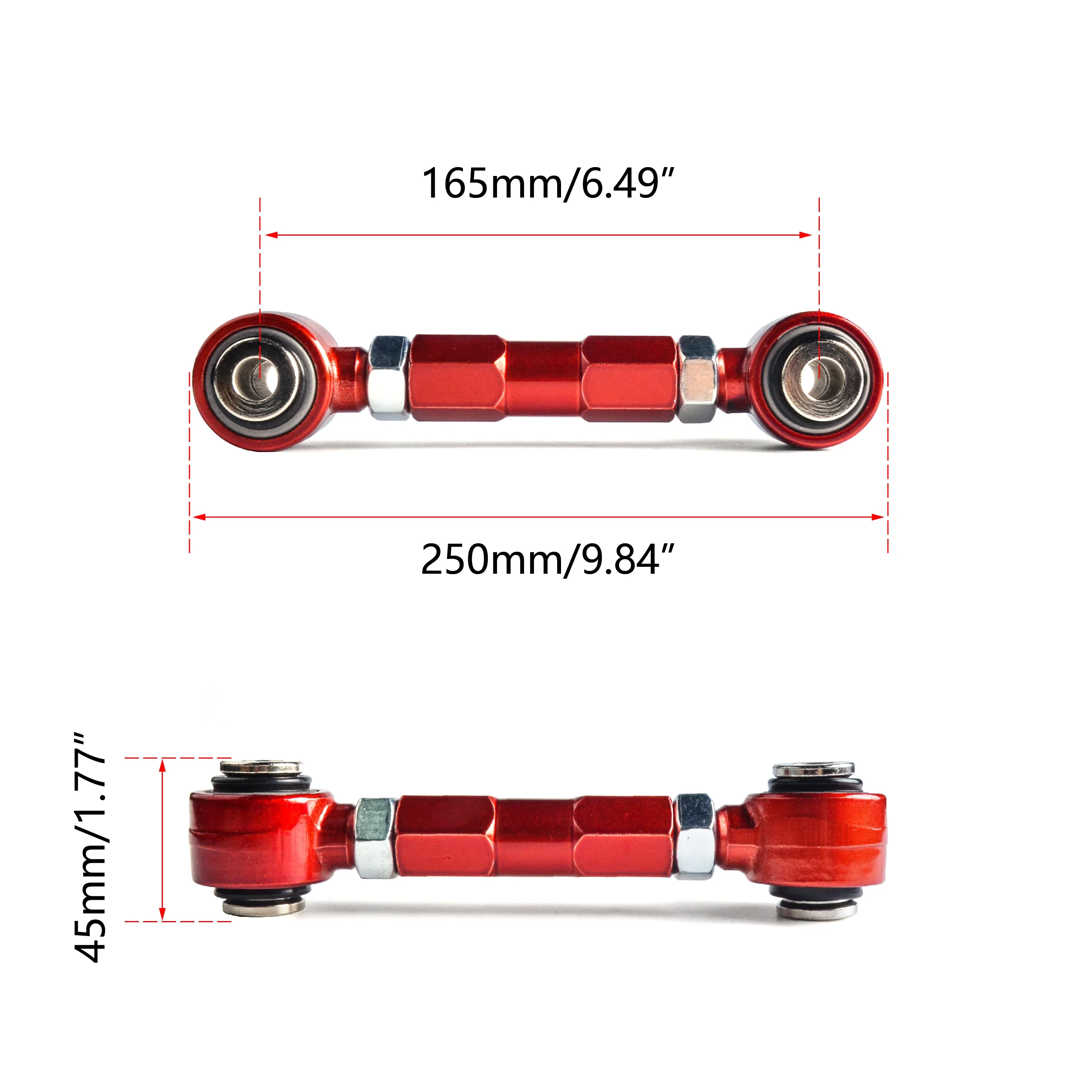 Racing Car Adjustable Rear Control Arms Spherical Bearings For Mitsubishi Lancer 02-06 FWD Models Excluding evo