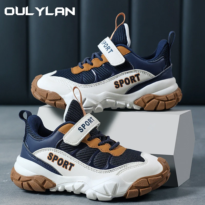 2024 Children Sneakers for Boys Mesh Breathable Running Sports Shoes Kids Girls Flat Casual Shoes Big Size 29-39