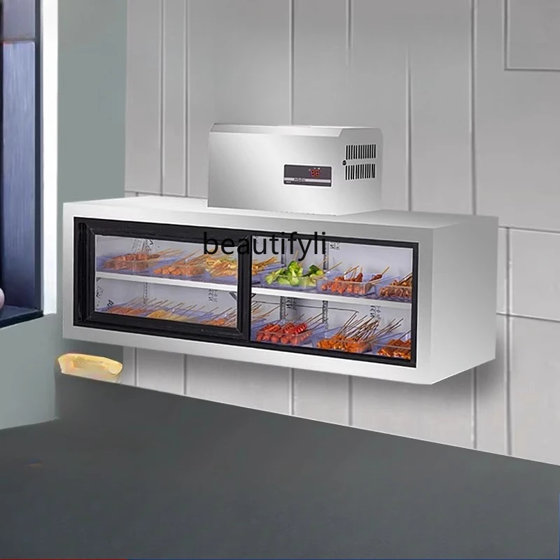 

Commercial Wall-Mounted Display Wall Cabinet Refrigerated Cabinet Wall-Mounted Refrigerator Hanging Fresh-Keeping Freezer