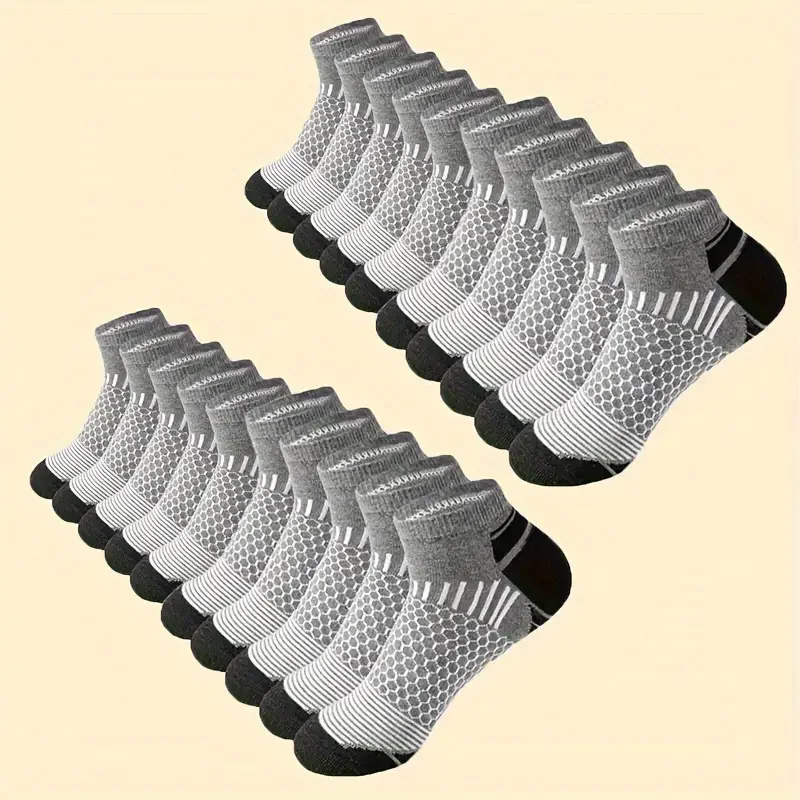 20 pairs of socks men's socks Spring summer season men's short tube boat socks Low top socks wicks in wash sports socks