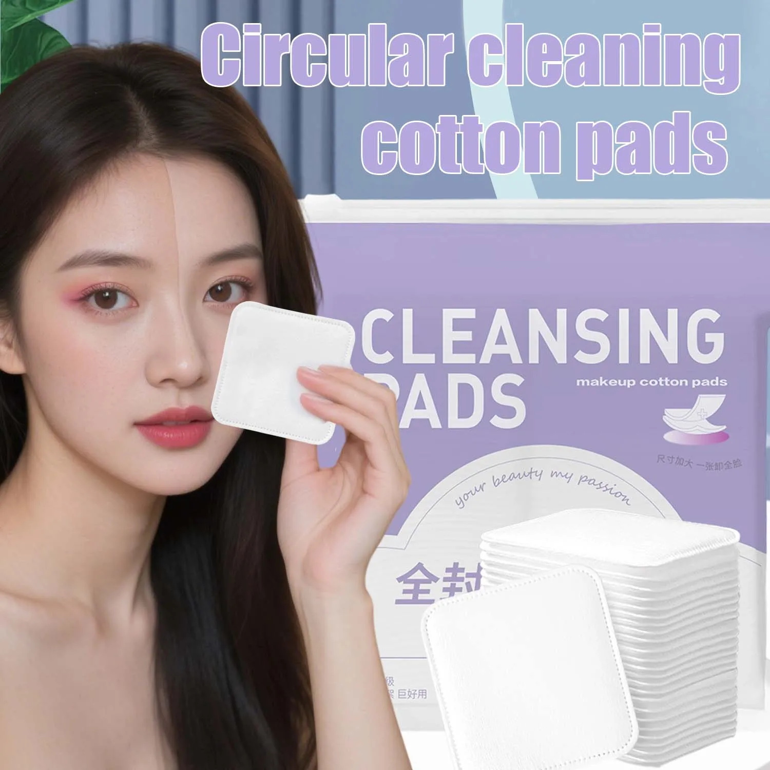 Wegwerp vierkante make-up verwijderen wattenschijfjes Gezichtsreiniging Natte toepassing Draagbare zachte nagels/lippen/ogenverwijderaar Cosmetische pads