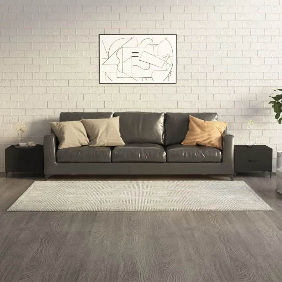 

Coffee Table with Metal Legs 2 pcs 19.7x19.7x15.7 Black