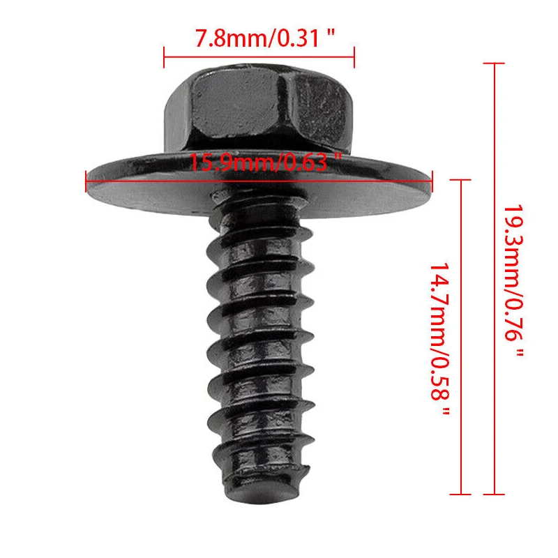 9CF600516B 20Pcs Bumper Retainer Screw 9CF600516 Fit for Mazda 2 3 5 6 626 929 CX-5 CX-7 CX-9 RX-7 RX-8 MX-3 Miata Millenia MPV