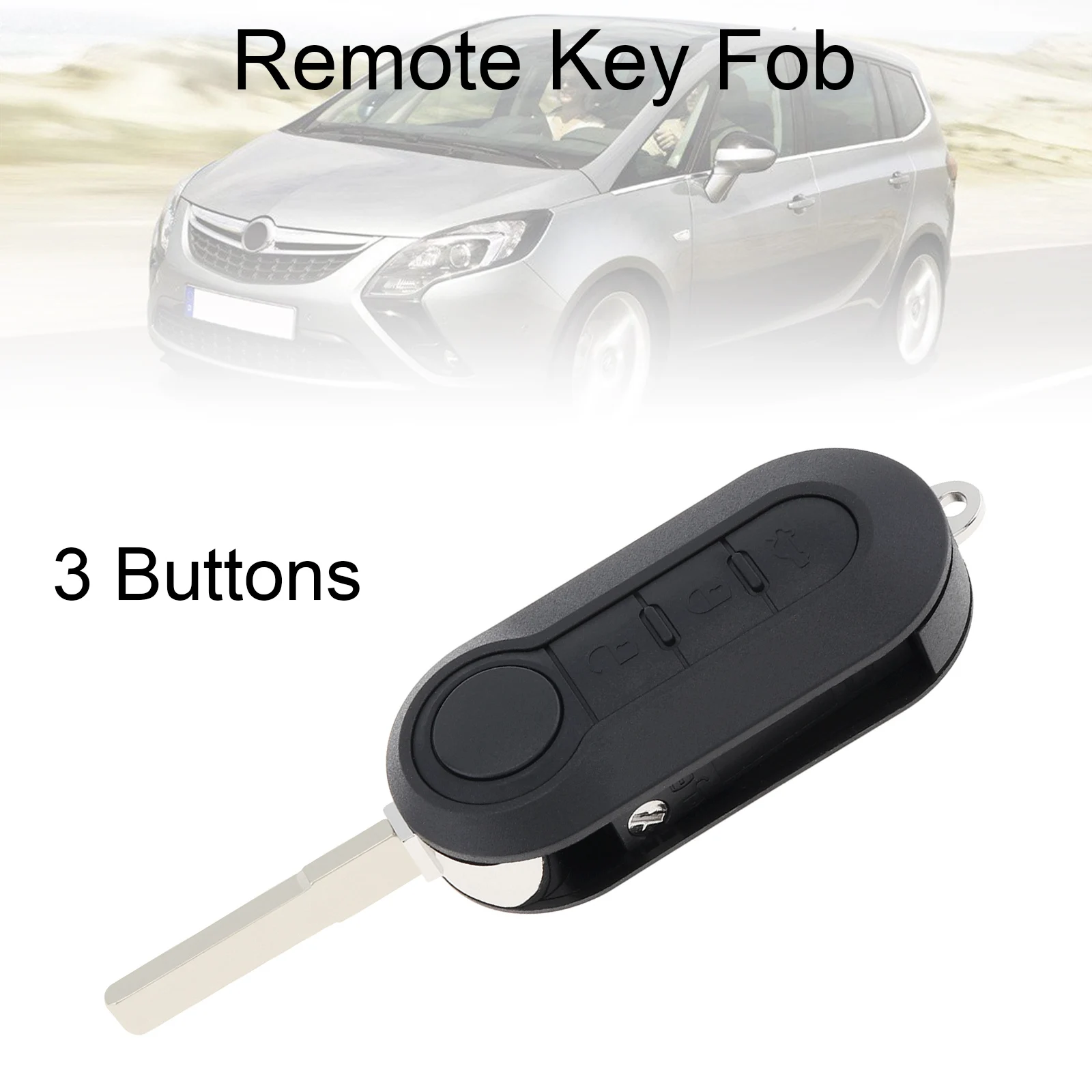 3 Buttons Car Key Remote Control Folding Housing Replacement Fit for Fiat 500 Doblo Ducato Panda Punto Peugeot