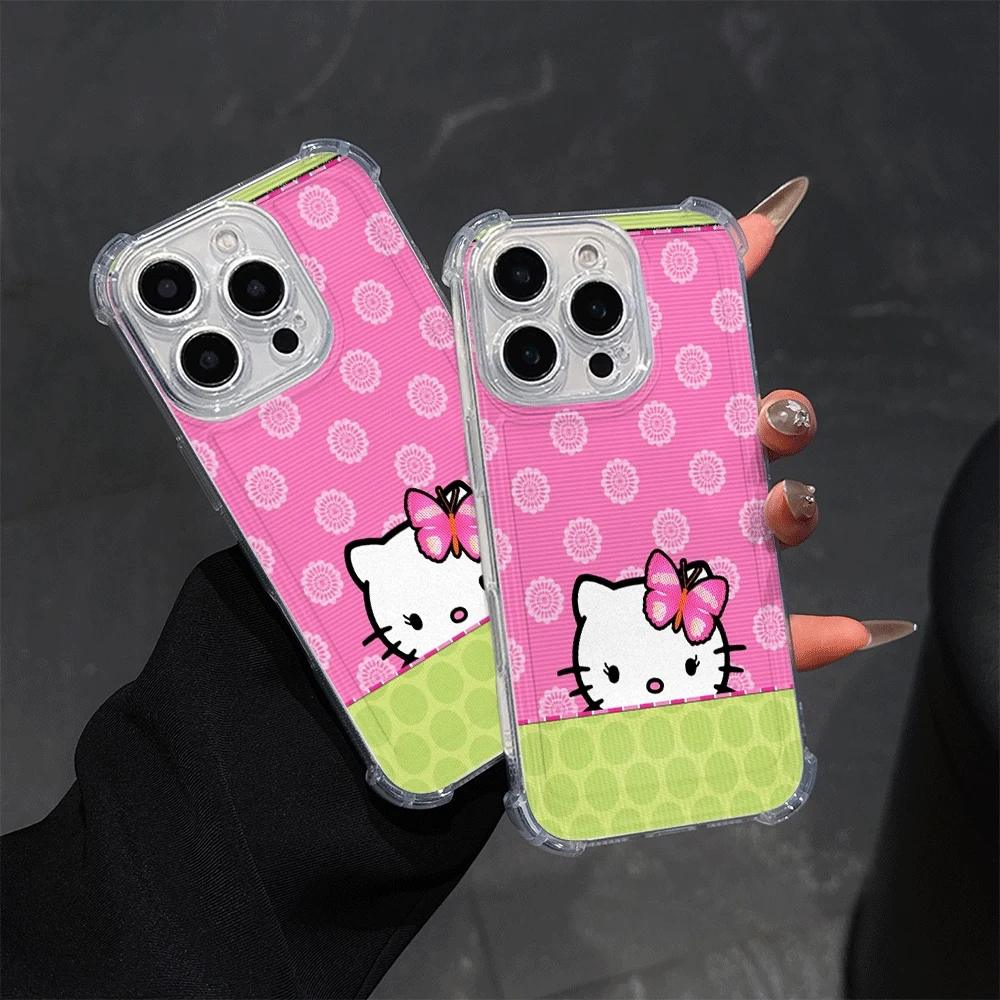

Мягкий чехол для телефона Hellokitty для IPhone 15 Pro Max IPhone 16/15/14/13/12/11/x/xs/xs Max, чехлы для мобильных телефонов для девочек Hello Kitty Cat